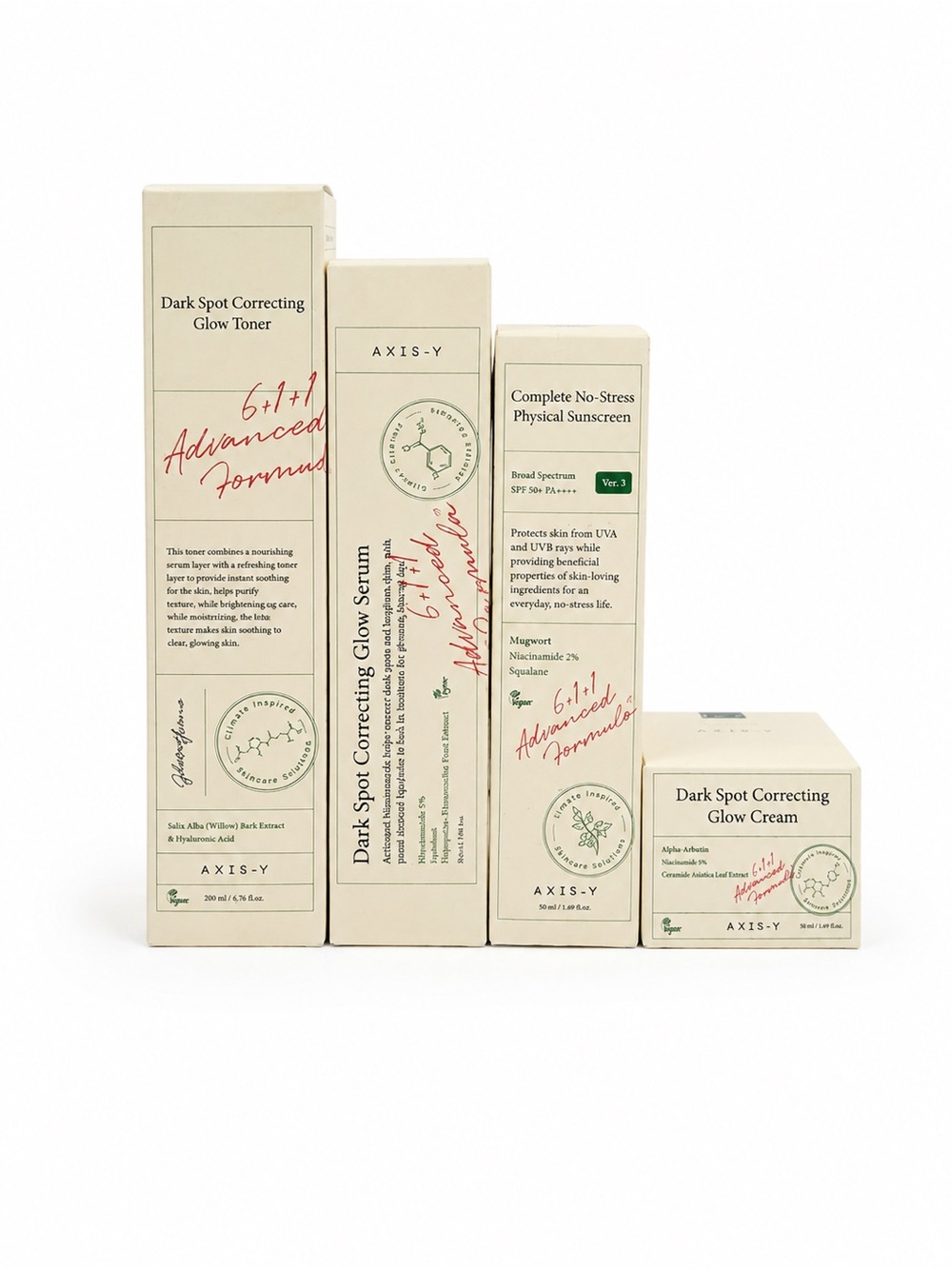 AXIS-Y Dark Spot Correcting Set Toner Serum Cream Sunscreen SPF 50+ Set